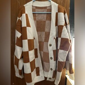Checkered Cardigan